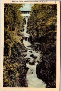 Postcard BRIDGE SCENE Fredericton New Brunswick NB AK7657