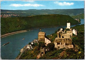 Postcard Germany Kamp-Bornhofen Sterrenberg Castle and Lievenstein Castle