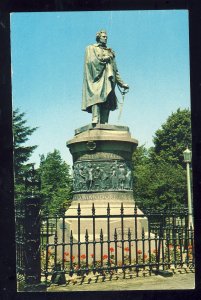 Newport, Rhode Island/RI Postcard, Commodore Matthew Perry Statue, Touro Park