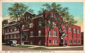 1930's Young Women's Christian Association Bloomington Illinois Posted Postcard