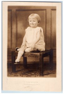 c1910's Cute Little Girl Thompson Monticello New York NY RPPC Photo Postcard 