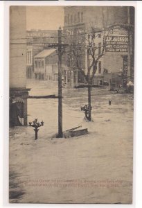 Dayton, Ohio 1913 Flood, Horse in Flood Waters, Corner of 3rd and Jefferson