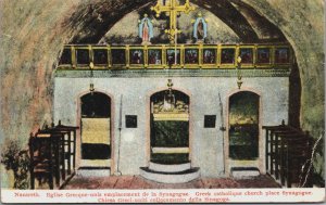 Israel Nazareth Greek Catholic Church Place Synagogue Vintage Postcard C167