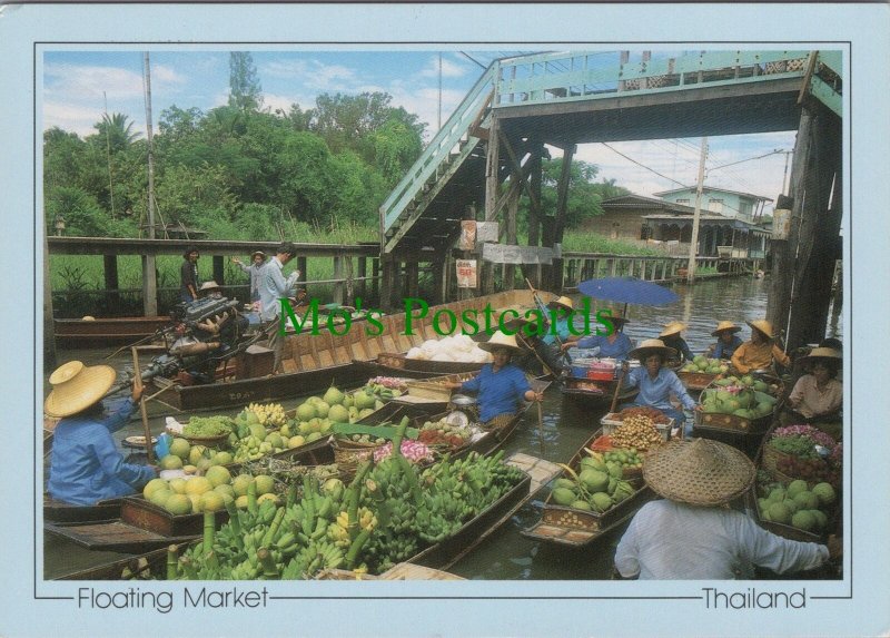 Thailand Postcard - Bangkok, A Floating Market, River Shopping Market RR19378