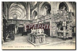 Old Postcard Bourg Brou Church Choir