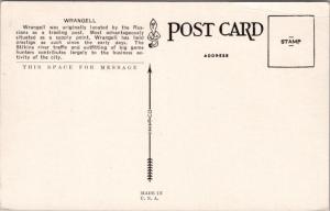 Wrangell Alaska AK Birdseye Unused Vintage Postcard E16