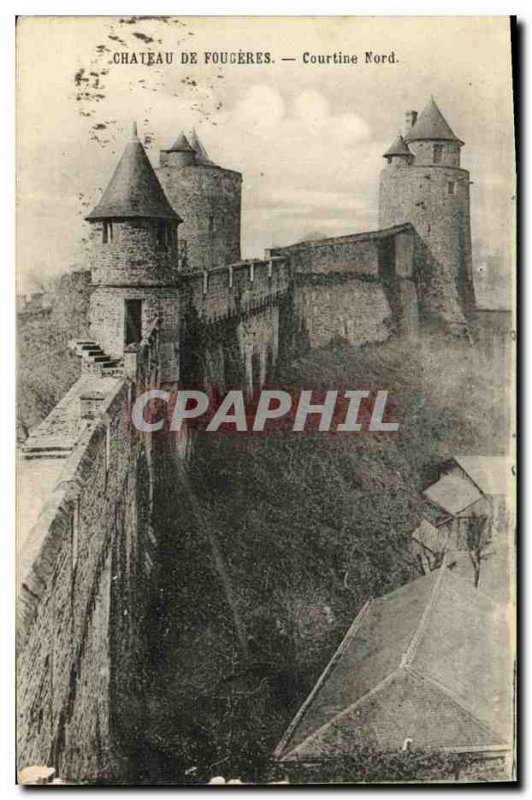 Old Postcard Chateau de Fougeres Courtine North