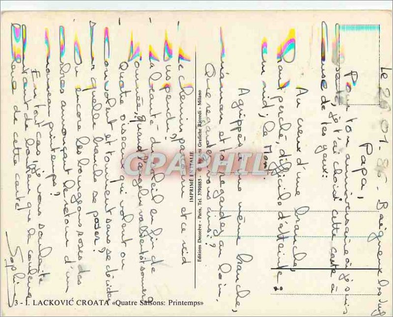 Postcard Modern Lackovic Croata Four Seasons Spring