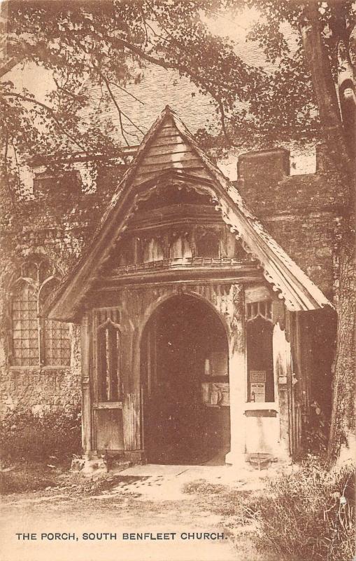 uk17252 the porch south benfleet church real photo uk