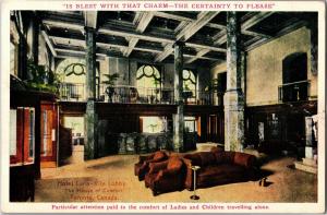 Hotel Caris-Rite Lobby Toronto Interior Vintage Undivided Back Postcard R11