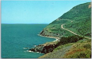 VINTAGE POSTCARD ON THE CABOT TRAIL CAPE BRETON HIGHLANDS NOVA SCOTIA CANADA