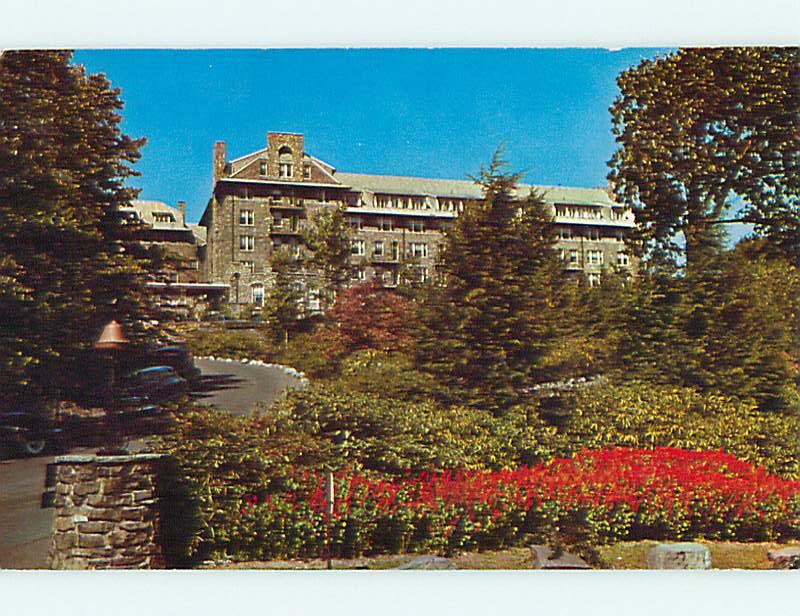 Pre-1980 OLD CARS & THE INN MOTEL Buck Hill Falls Pennsylvania PA s3099