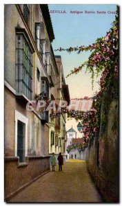 Old Postcard Spain Spain Espana Sevilla Antiguo Barrio Santa Cruz