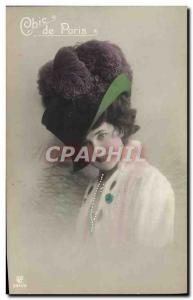 Postcard Old Fashion Woman Hat