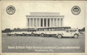 Washington DC Lincoln Memorial Union Station Sight Seeing Coaches Cars PC