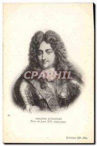 Old Postcard Philippe d & # 39Orleans Brother of Louis XIV