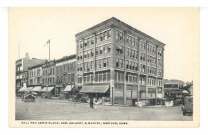 CT - Meriden. Coloney & Main Streets, Hall & Lewis Block ca 1920's