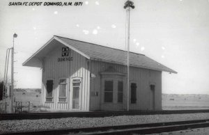 Domingo New Mexico 1971 Santa Fe train depot real photo pc BB2754