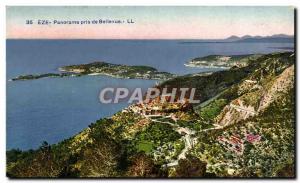 Old Postcard Eze Panorama Taken Bellevue