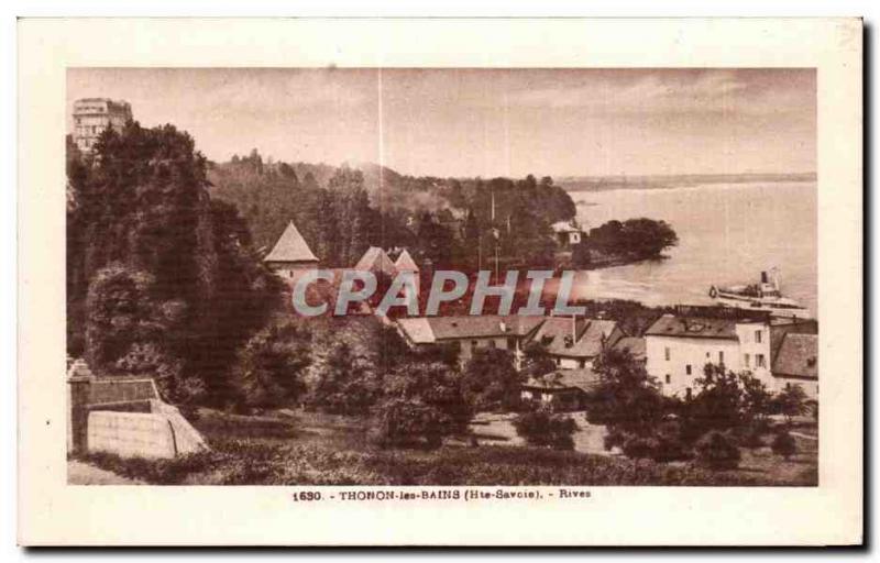 Old Postcard Thonon les Bains Rives