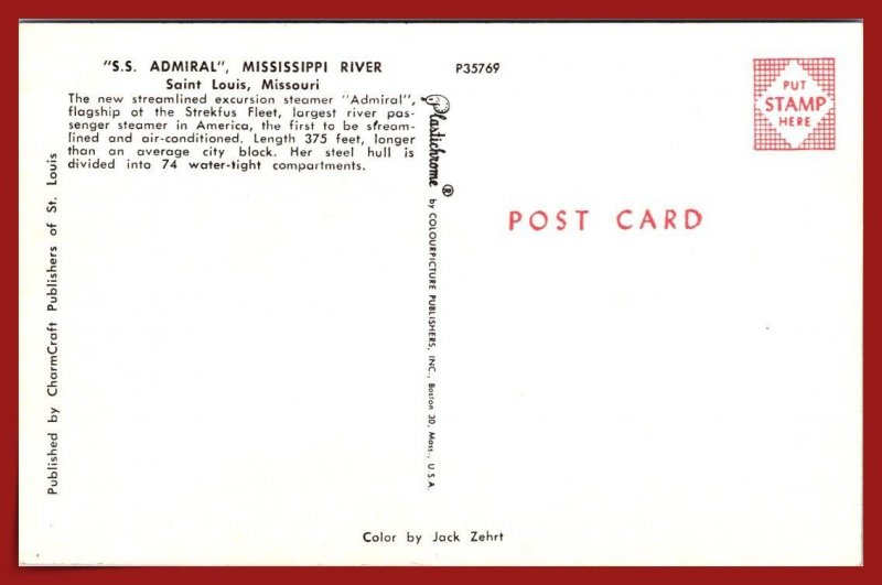 Missouri, St Louis - S.S. Admiral Excursion Steamer - [MO-132]