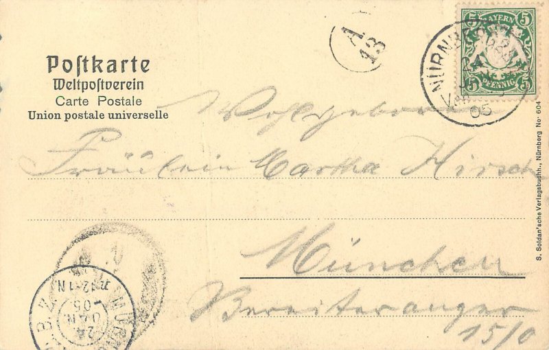 Germany Nuremberg castle entrance 1905