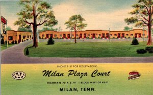 Milan, Tennessee - Stay at the Milan Plaza Court - 1940s