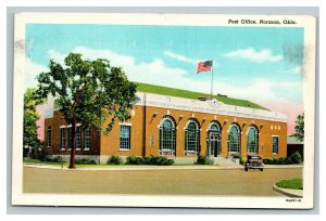 Vintage 1940's Postcard Antique Auto Post Office East Gray St. Norman Oklahoma