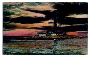 Early 1900s Boon Island Light, York, Maine Postcard