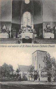 Interior and Exterior of St Peters Roman Catholic Church - Monticello, New Yo...