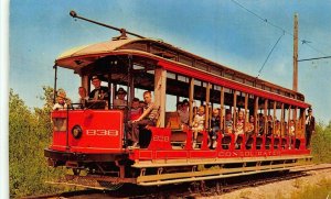 KENNEBUNKPORT MAINE~ SEASHORE TROLLEY MUSEUM~1905 #838 NEW HAVEN CT POSTCARD