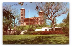 House of Parliament Building Hamilton Bermuda UNP Chrome Postcard B14