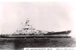 USS Massachusetts BB59 Military Battleship Unused 