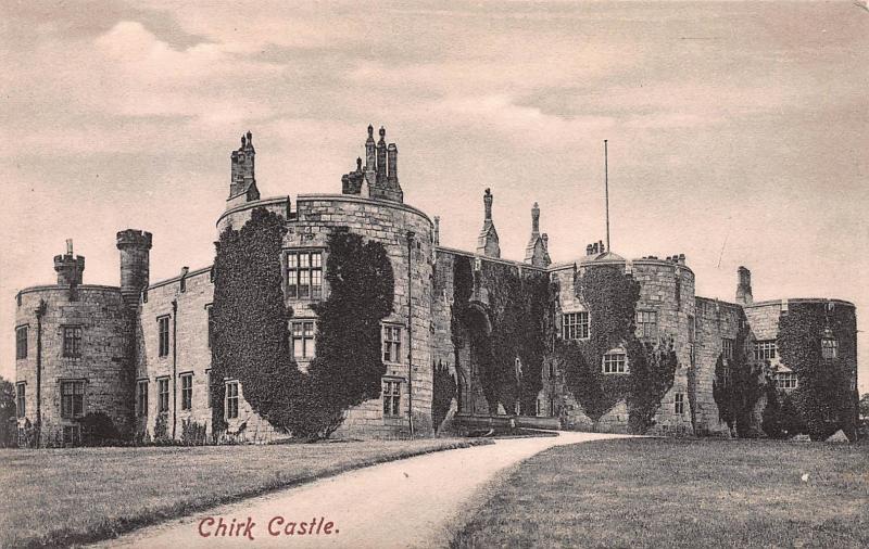 Chirk Castle, Wales, early sepia postcard, unused