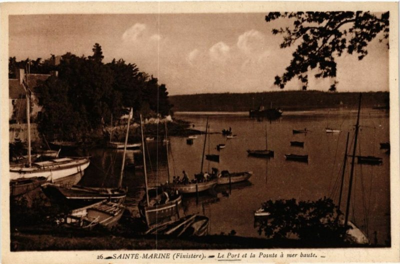 CPA Ste-MARINE (Finistere) - Le Port et la Pointe a mer haute (252515)