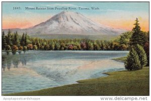 Mount Rainier From Puyallup River Tacoma Washington