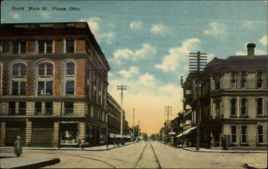 Piqua OH North Main St. c1910 Postcard