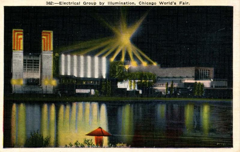 IL - Chicago. 1933 World's Fair-Century of Progress. Electrical Group by Illu...