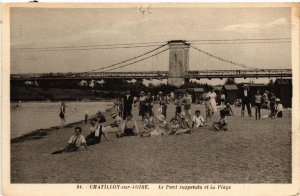 CPA CHATILLON-sur-LOIRE - Le Pont suspendu et la Plage (632107)