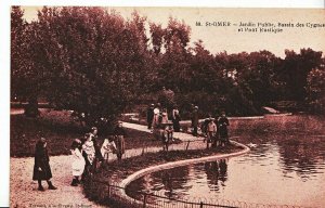 France Postcard - St-Omer - Jardin Public - Bassin Des Cygnes Et Pont   A6365