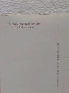 Postcard Prunkschlofzimmer, Schloß Herrenchiemsee, Germany