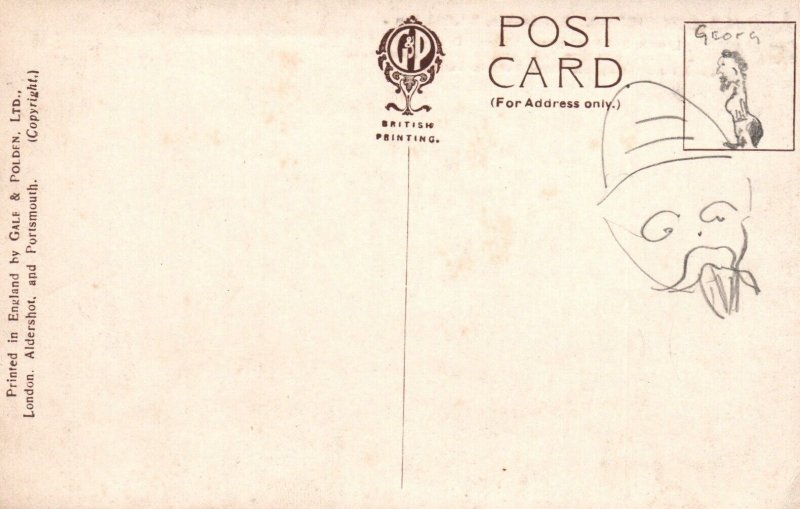 Royal Navy Battleship HMS Conqueror RPPC Postcard c1910s