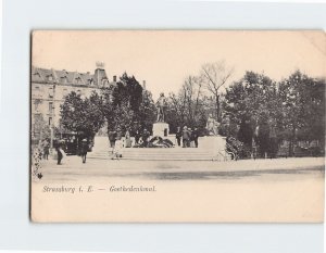 Postcard Goethedenkmal Strasbourg France