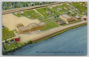 Charleston WV Morris Harvey College Buildings Postcard P21