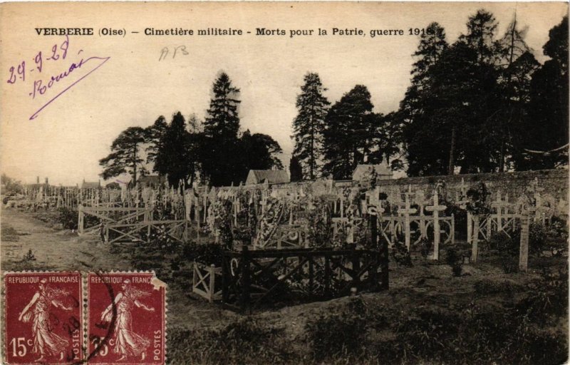 CPA VERBERIE-Cimetiere militaire Morts pour la Patrie (423198)