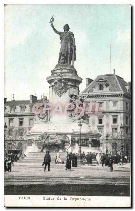 Paris - 11 - Statue of the Republic - Old Postcard