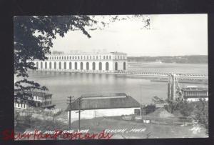 RPPC KEOKUK IOWA POWER HOUSE AND DAM VINTAGE REAL PHOTO POSTCARD