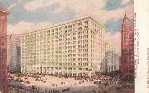 Chicago Illinois Marshall Field from State & Washington Litho Postcard CREASED