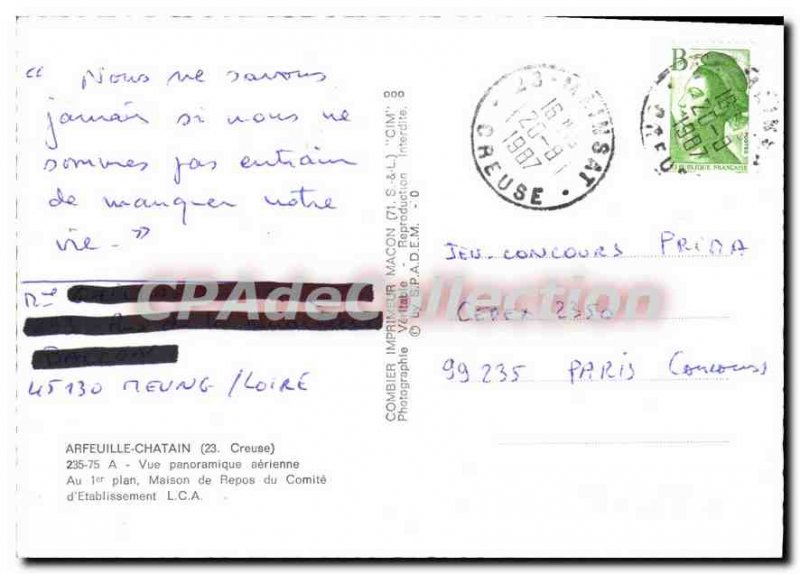 Postcard Modern Arfeuille Chatain Panoramic Aerienne