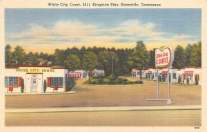 White City Court Motel Highway 11 70 Knoxville Tennessee linen postcard